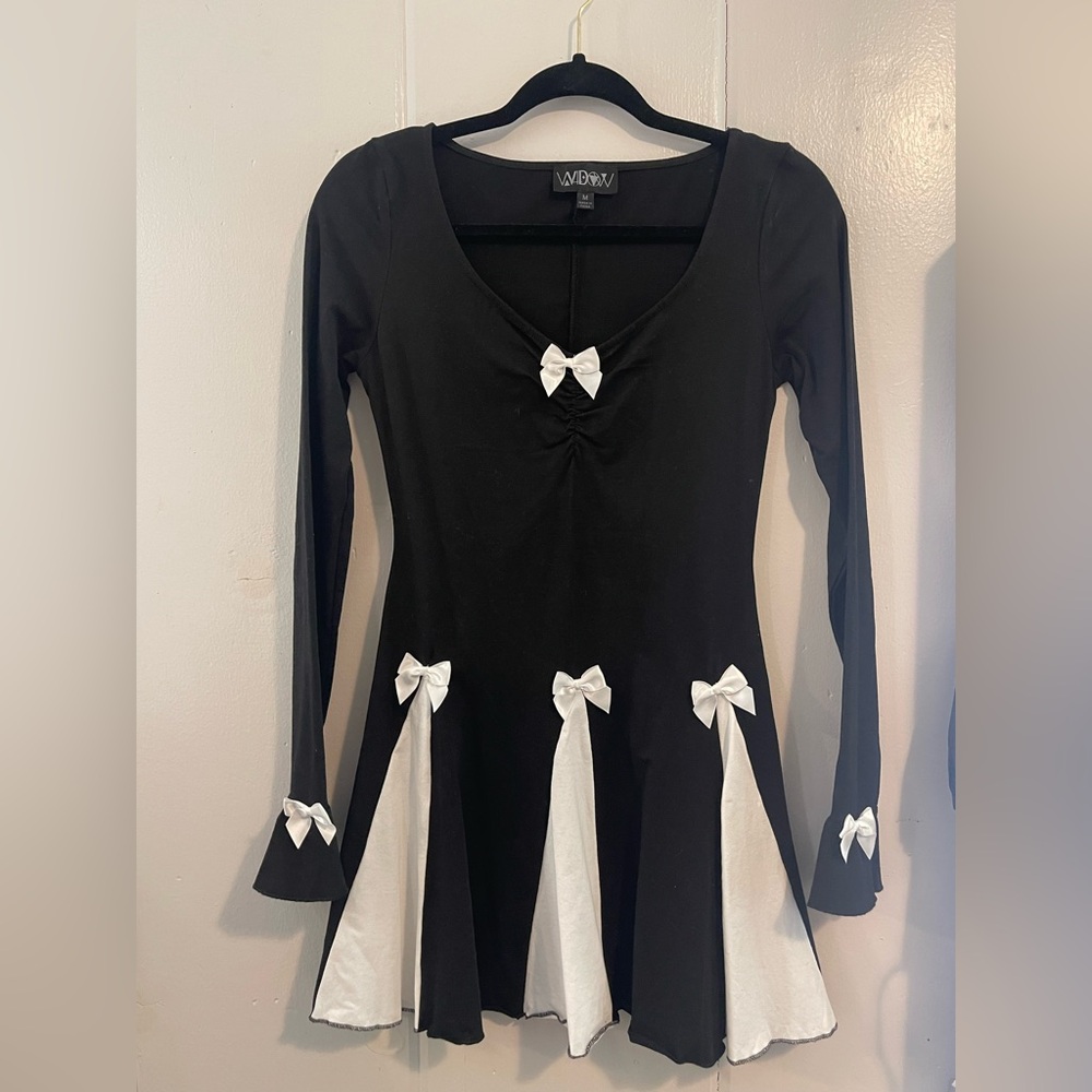 Dolls Kill Black and White Mini Dress